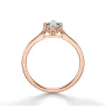 Pierścionek z owalnym diamentem różowe złoto SBPZ_067